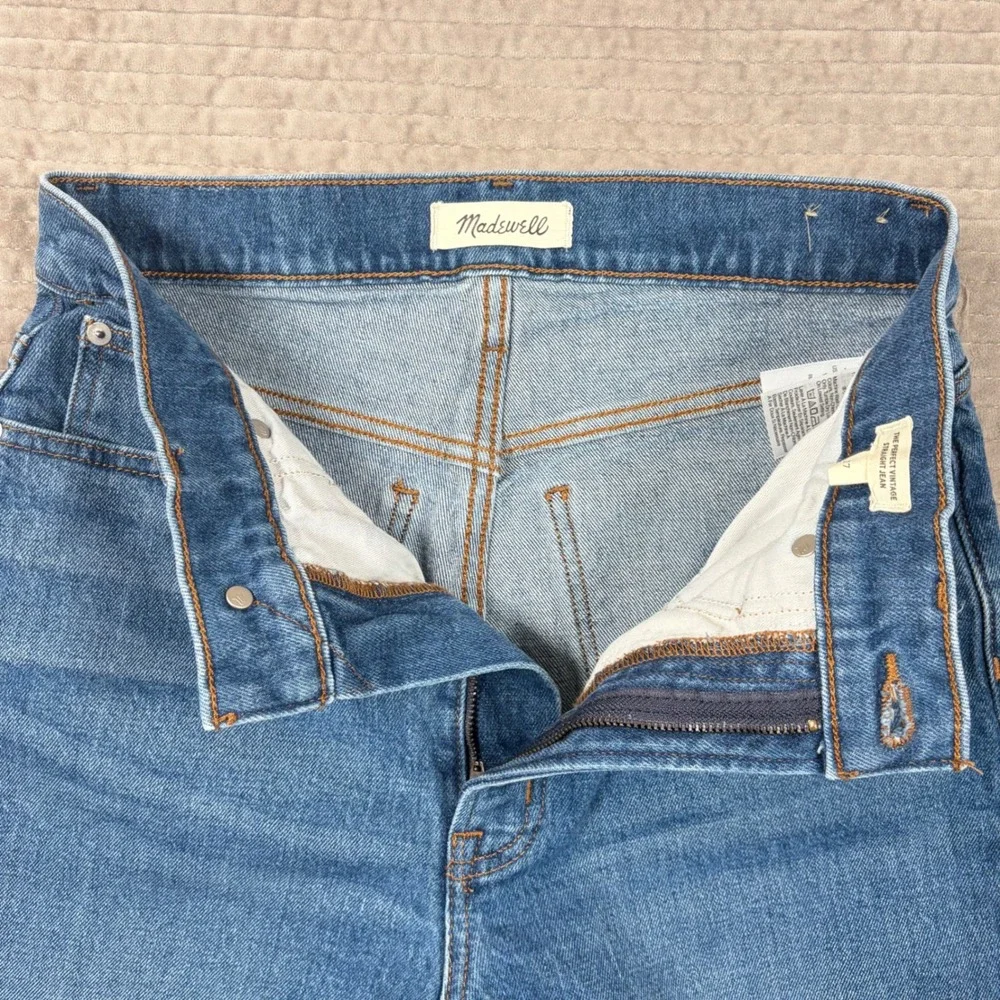 Madewell The Perfect Vintage Straight Jean Medium Wash High Rise NG251 Size 27